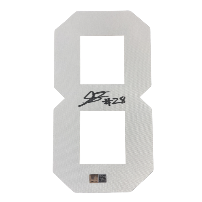 Sam Franklin Jr Signed White Authentic Jersey Number #8