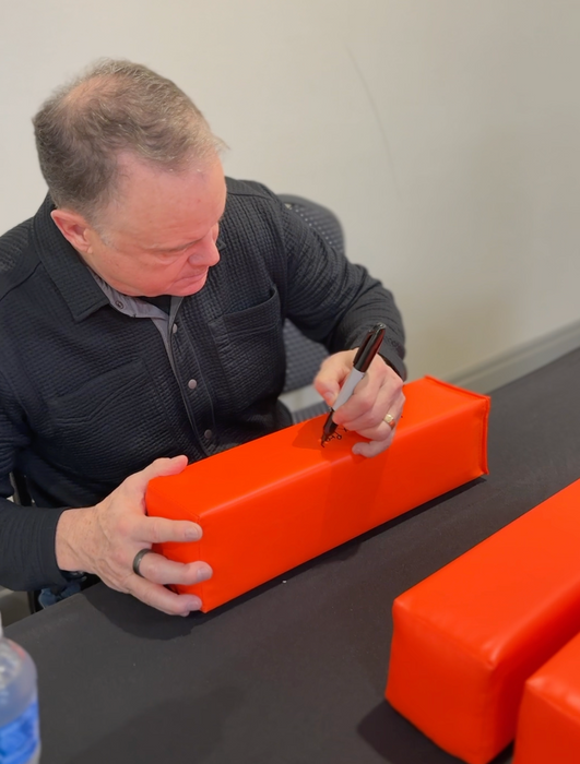 Steve Tasker Signed Replica End Zone Pylon with "7x Pro Bowl"
