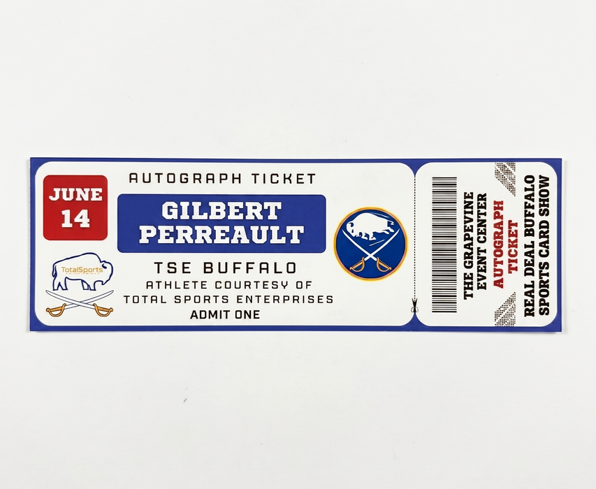 AUTOGRAPH TICKET: Get Your Premium Item Signed in Person by Gilbert Perreault