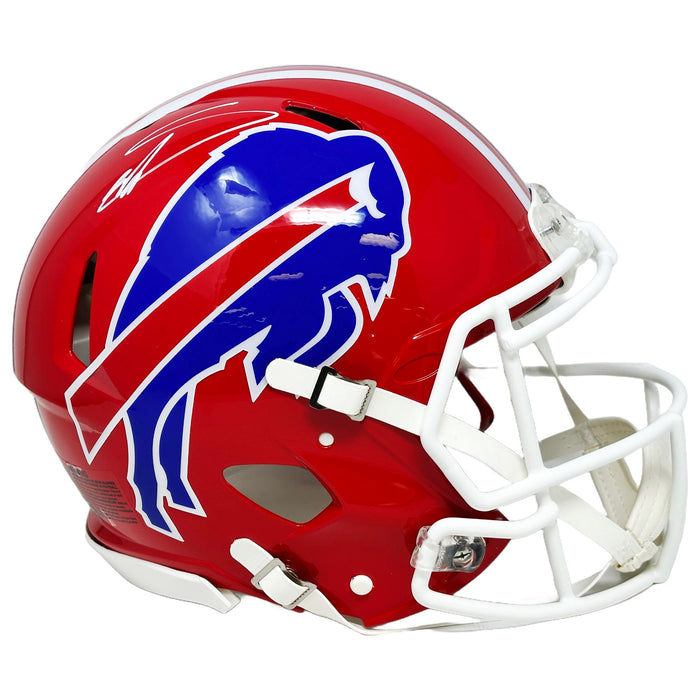 Stefon Diggs Signed Buffalo Bills Full Size Red TB Speed Authentic Helmet Signed Helmets TSE Buffalo 