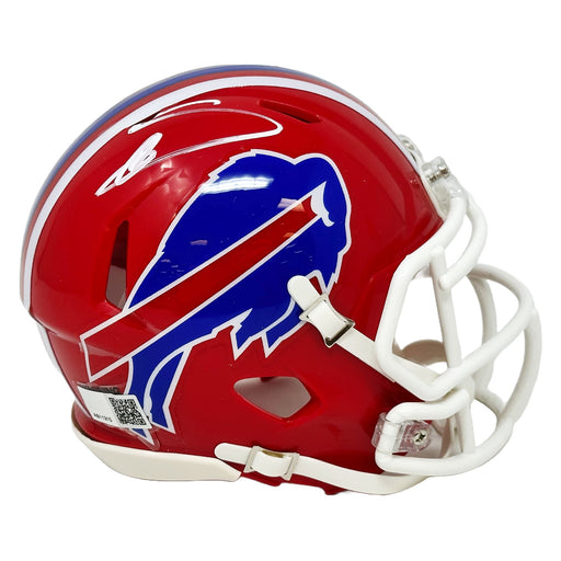 Stefon Diggs Signed Buffalo Bills Red TB Speed Mini Helmet Signed Mini Helmets TSE Buffalo 