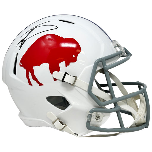 Stefon Diggs Signed Buffalo Bills Full Size Standing Buffalo Speed Replica Helmet Signed Helmets TSE Buffalo 