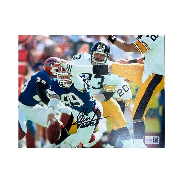 Steve Tasker Signed Blocking Steelers Punt Photo Signed Photos TSE Buffalo 