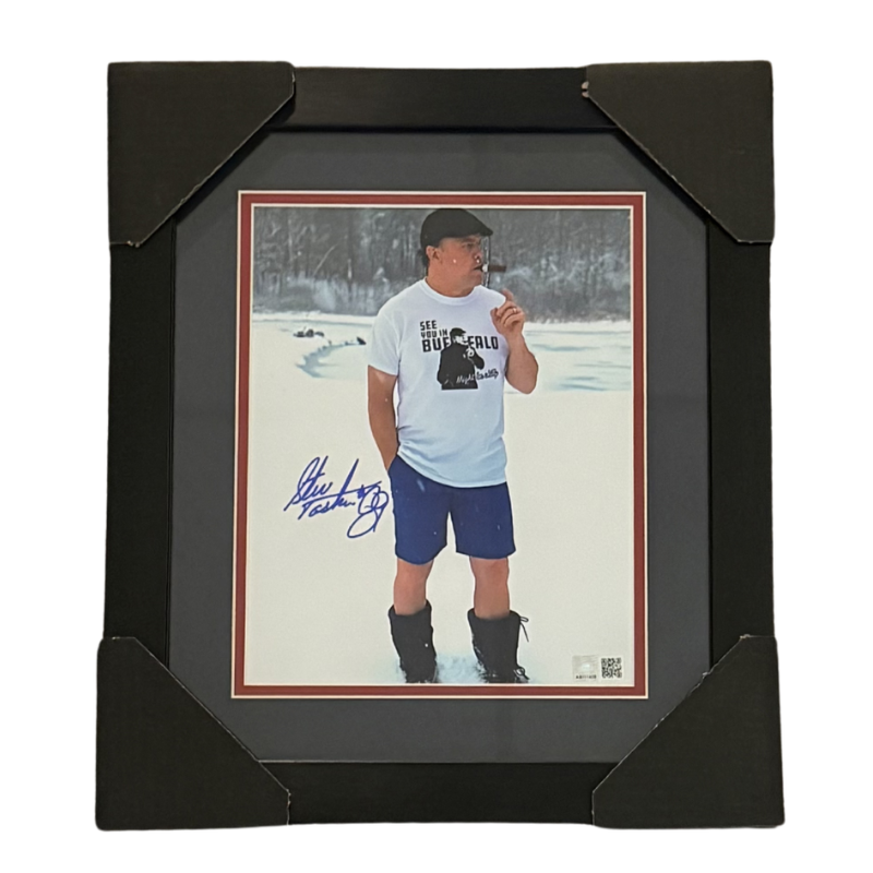 Steve Tasker Signed Iconic 2023 Playoff Hype Video Cigar Snow 8x10 Pho ...