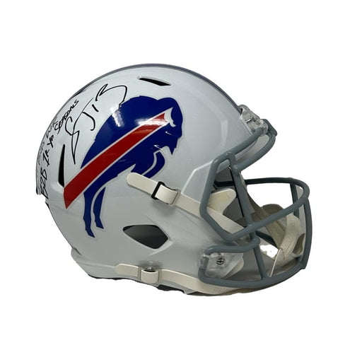 Stevie Johnson Signed Buffalo Bills Full Size 2020 Speed Replica Helmet with 1st Bills WR B2B 1K Yd Seasons Signed Full Size Helmets TSE Buffalo 