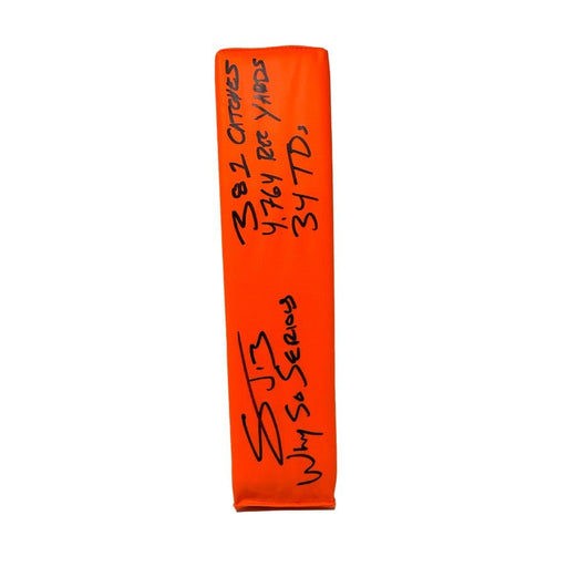 Steve Christie Signed Replica End Zone Pylon with The Comeback 1-3-93 Signed Pylons TSE Buffalo 