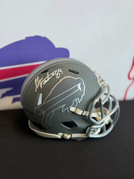 Facebook Auction: Steve Tasker Signed Buffalo Bills SLATE Mini Helmet