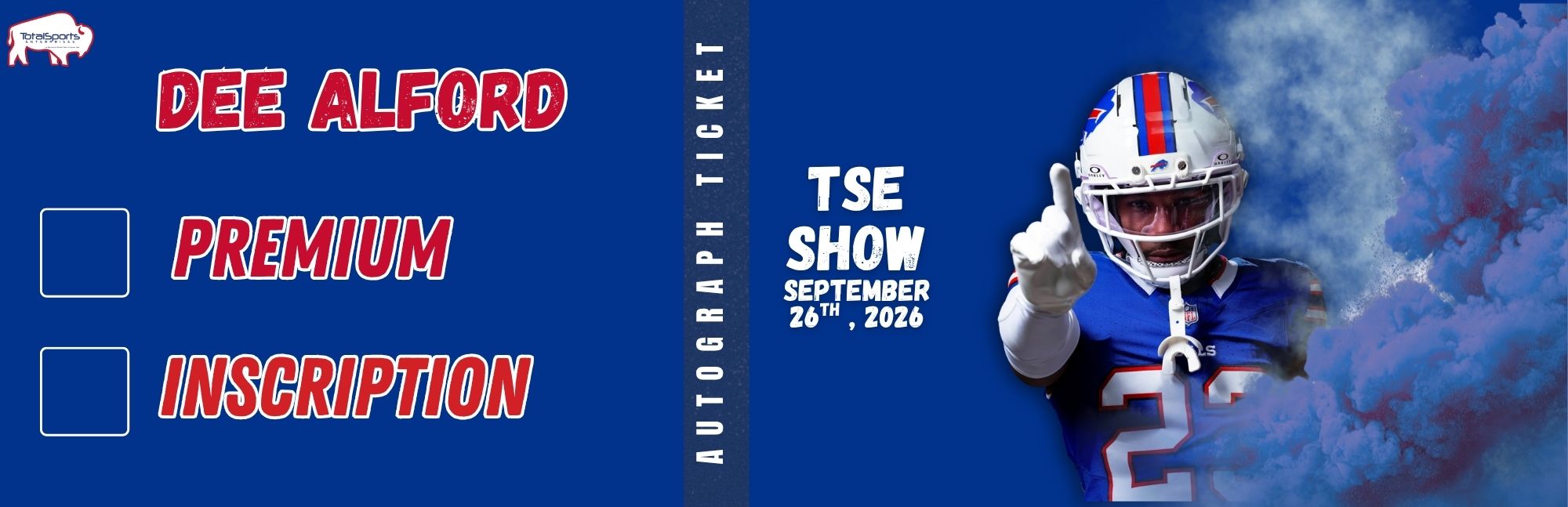 AUTOGRAPH TICKET: Get Your Premium Item Signed in Person by Dee Alford