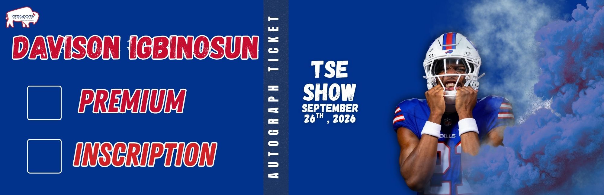 AUTOGRAPH TICKET: Get Your Premium Item Signed in Person by Davison Igbinosun