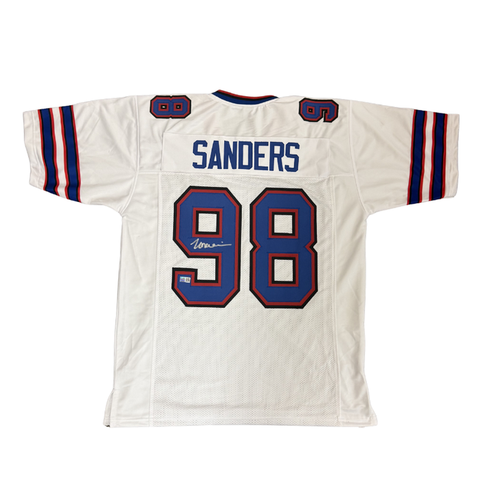 TJ Sanders Signed Buffalo Bills Nike Authentic White Stitched Jersey
