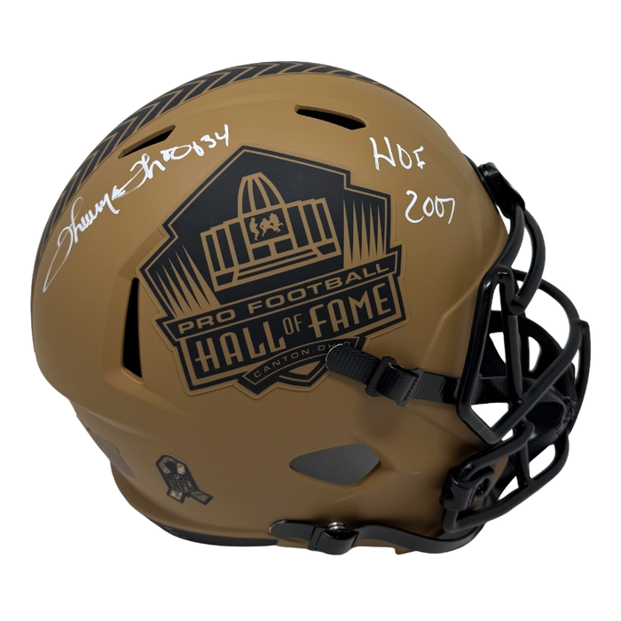 Thurman Thomas Signed Hall of Fame Full Size 2023 Salute to Service Speed Replica Helmet with HOF 07