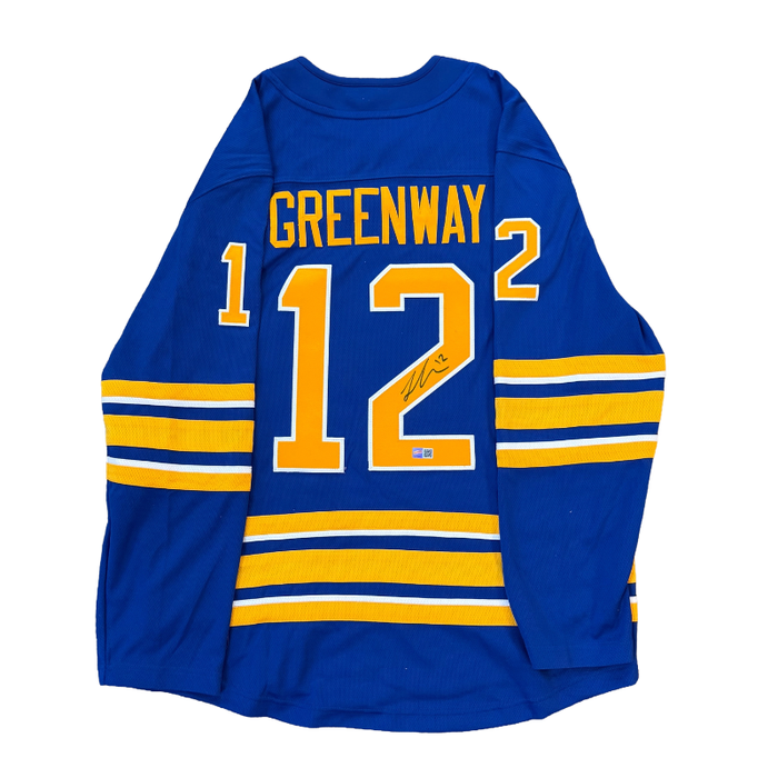 Jordan Greenway Signed Buffalo Sabres Authentic Blue Jersey