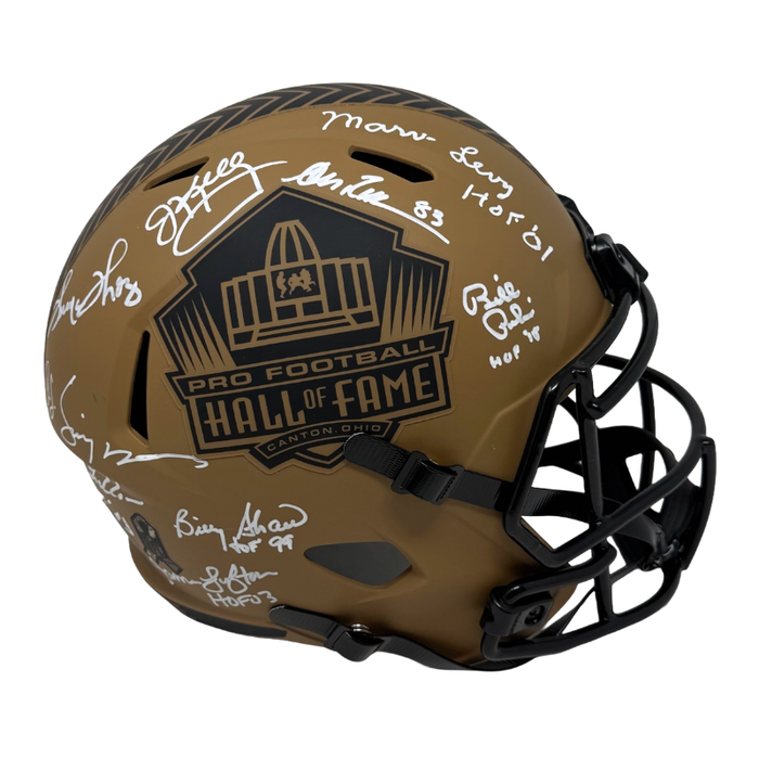 Multi Signed Buffalo Bills Full Size 2023 Salute to Service Hall of Fame Speed Replica Helmet