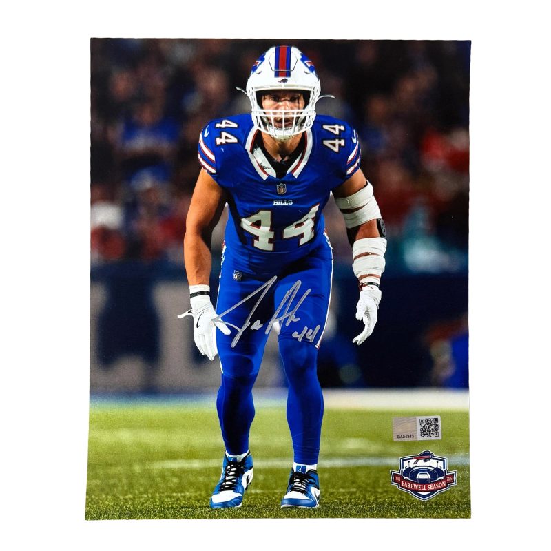 Joe Andreessen Signed In Stance Wearing Blue 8x10 Photo — TSE Buffalo