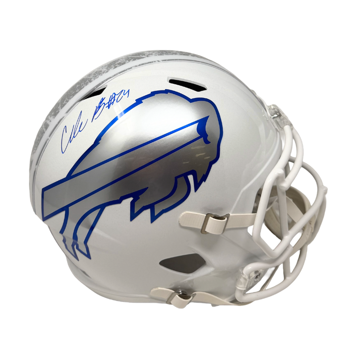 Cole Bishop Signed Buffalo Bills Full Size Rivalries Speed Replica Helmet
