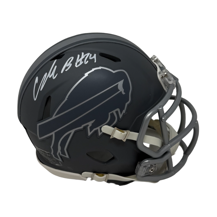 Cole Bishop Signed Buffalo Bills Slate Speed Mini Helmet