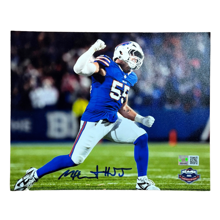 Michael Hoecht Signed Sack Celebration Photo