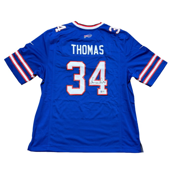 Thurman Thomas Signed Buffalo Bills Nike Game Player Blue Jersey