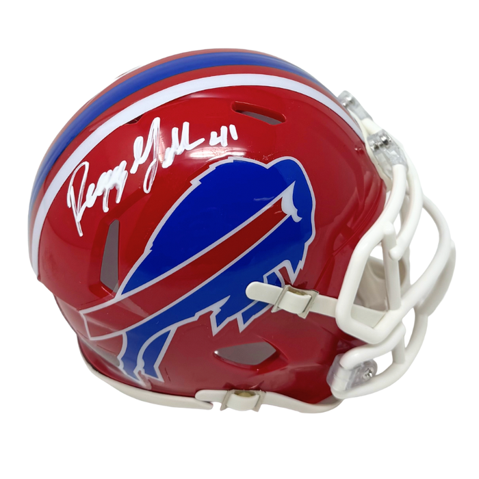Reggie Gilliam Signed Buffalo Bills Red Throwback Speed Mini Helmet