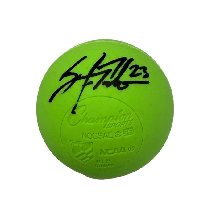 Steve Priolo Signed Green Lacrosse Ball