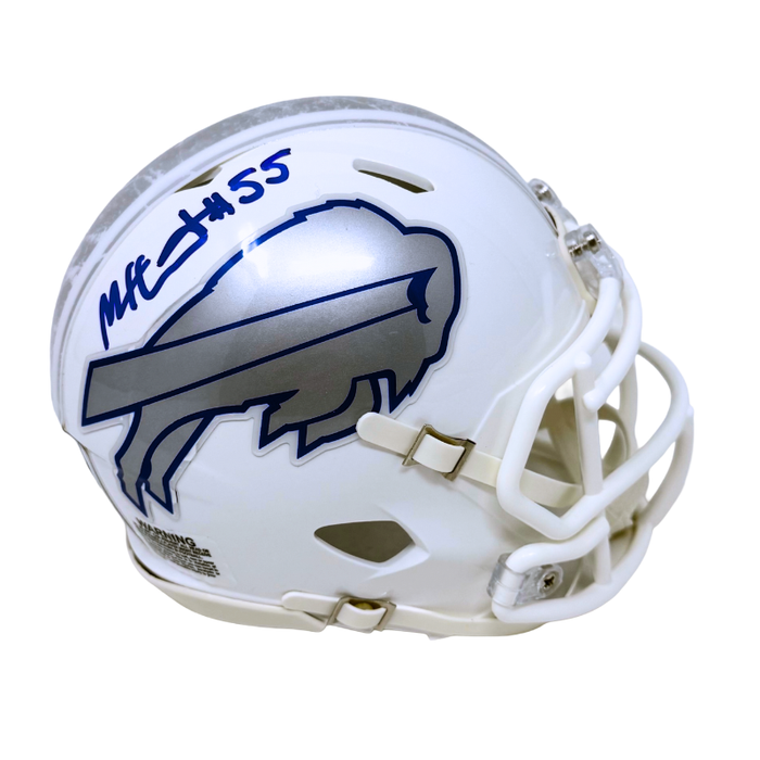 Michael Hoecht Signed Buffalo Bills 2025 Rivalries Collection Speed Mini Helmet