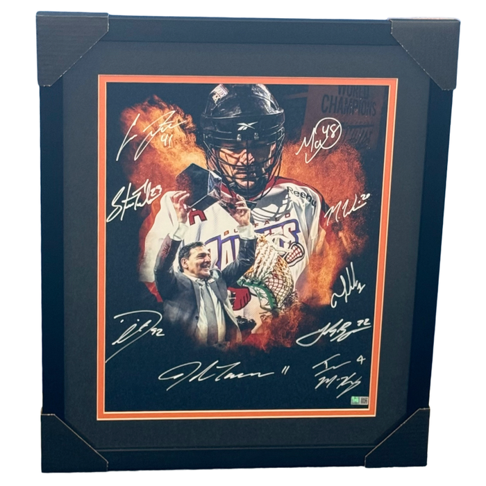 John Tavares Multi Signed Colorburst Collage 16x20 Professionally Framed Photo