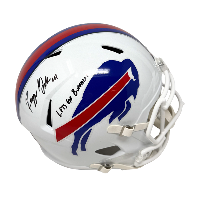 Reggie Gilliam Signed Buffalo Bills 2021 Speed Replica Helmet with Let's Go Buffalo