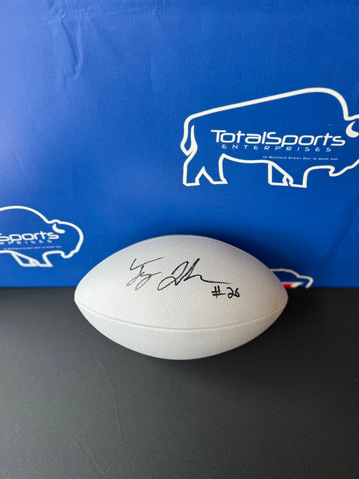 Facebook Auction: Ty Johnson Signed Grey Wilson Replica Football
