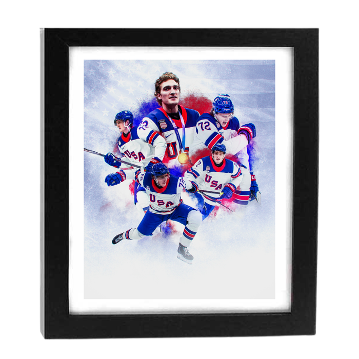 Tage Thompson Unsigned 2026 Olympics 16x20 Photo with Standard Frame