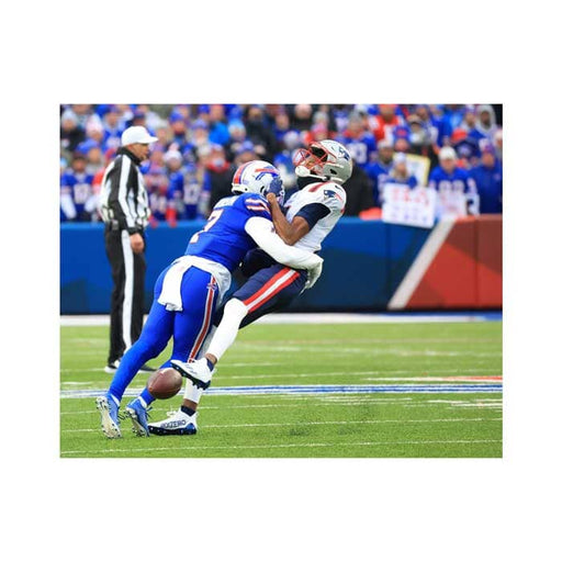 PRE-SALE: Taron Johnson Signed Breaking Up Pass Vs. Titans Photo PRE-SALE TSE Buffalo 