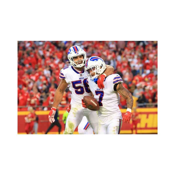 PRE-SALE: Taron Johnson Signed Celebrating with Matt Milano Photo PRE-SALE TSE Buffalo 