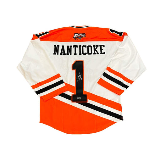 Tehoka Nanticoke Signed Buffalo Bandits White ProJoy Jersey Signed Jerseys TSE Buffalo 