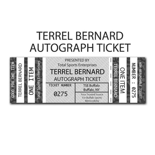 AUTOGRAPH TICKET: Get Your Premium Item Signed in Person by Terrel Bernard PRE-SALE TSE Buffalo 
