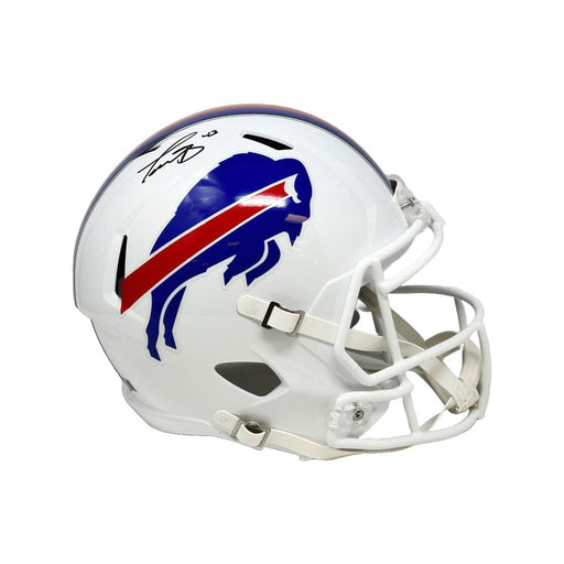 Terrel Bernard Signed Buffalo Bills Full Size 2021 Speed Replica Helmet Signed Full Size Helmets TSE Buffalo 