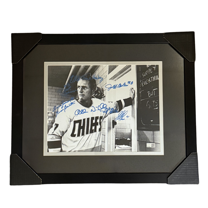 The Ultimate Slap Shot Multi-Signed "Old Time Hockey" Tribute 11x14 Photo Professionally Framed