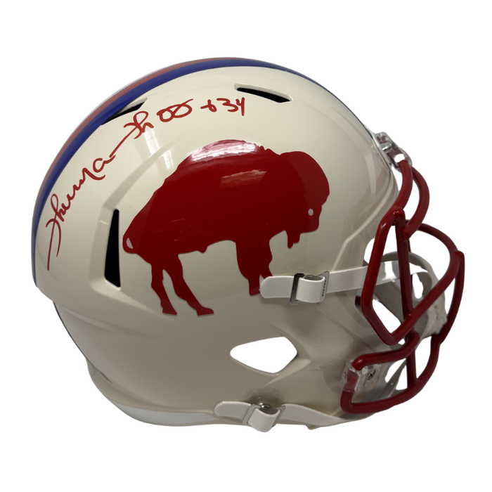 Thurman Thomas Signed Buffalo Bills Full Size Retro Speed Replica Helmet