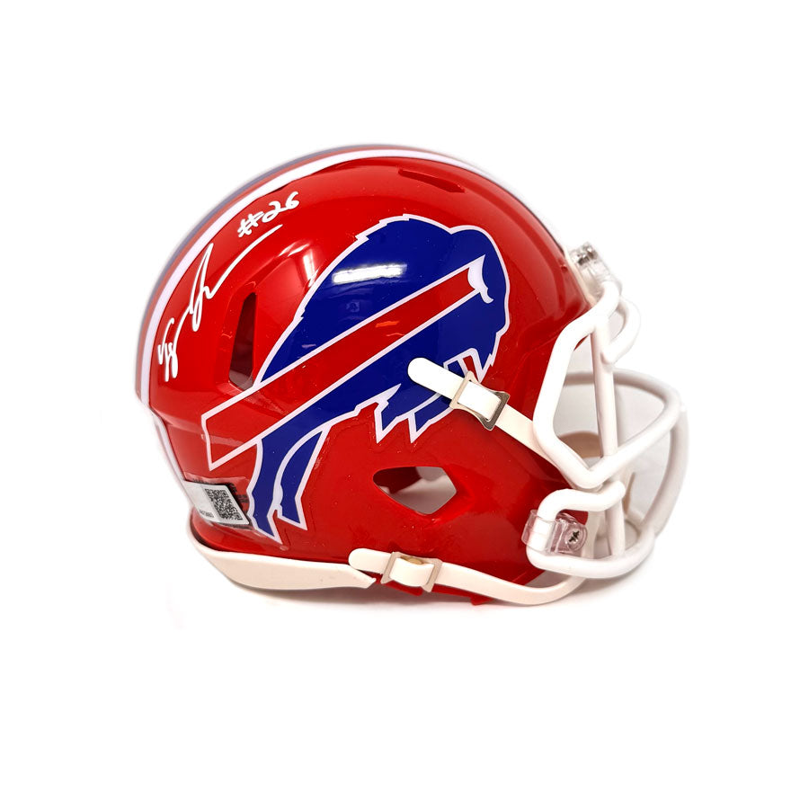 Ty Johnson Signed Buffalo Bills Red TB Speed Mini Helmet — TSE Buffalo