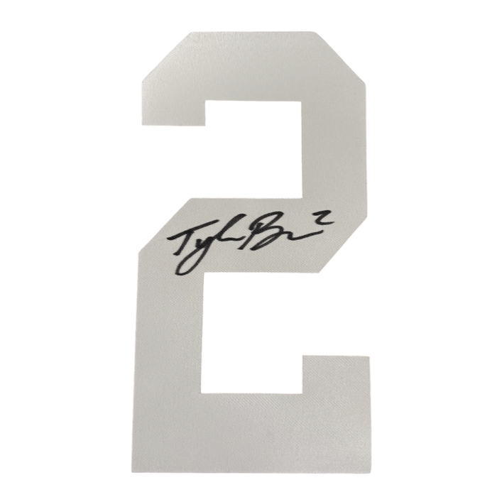 Tyler Bass Signed White Authentic Jersey Number #2
