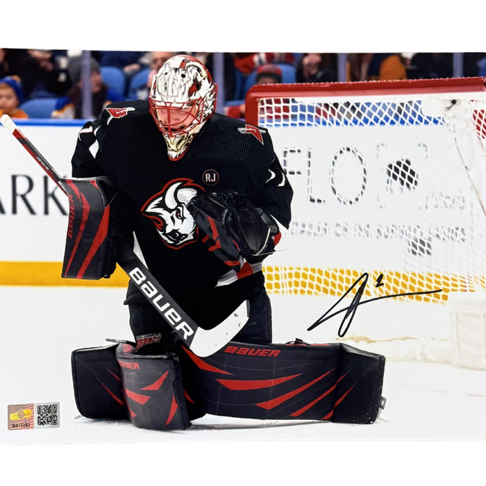 Ukko-Pekka Luukkonen Signed Goathead in Net Photo