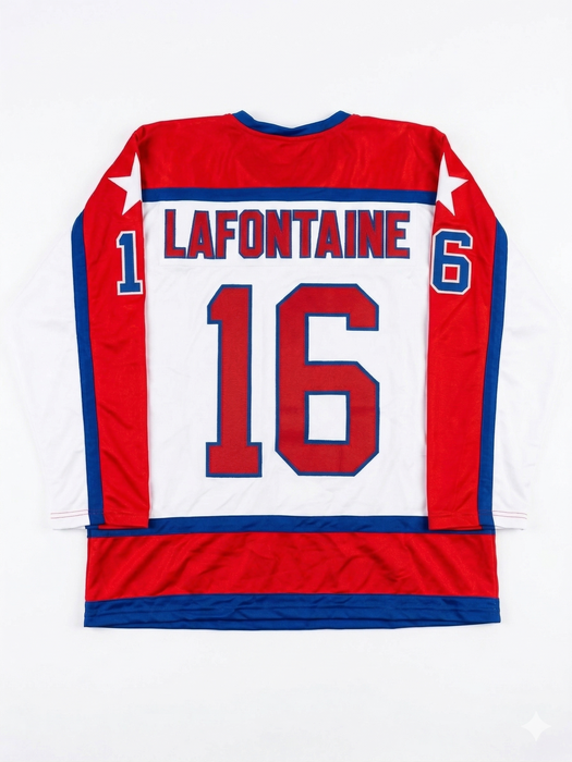 PRE-SALE: Pat LaFontaine Signed Pro-Style White Team USA Hockey Jersey