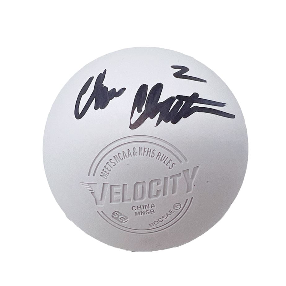 Chris Cloutier Signed White Lacrosse Ball — TSE Buffalo