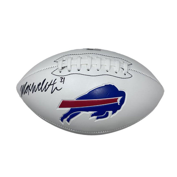 Maxwell Hairston Signed Buffalo Bills White Logo Football