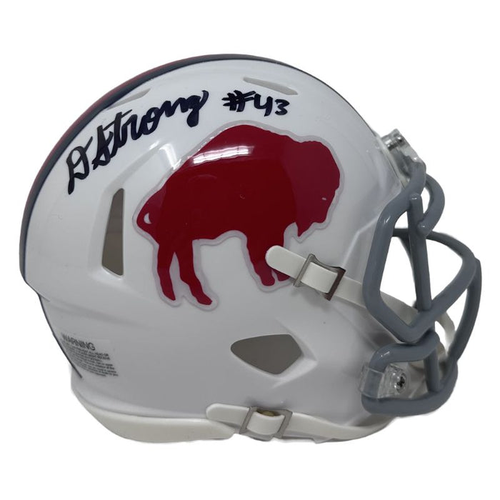 Dorian Strong Signed Buffalo Bills Standing Buffalo Speed Mini Helmet