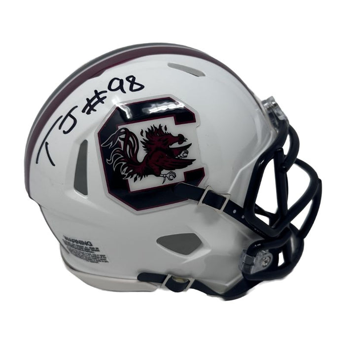 DOORBUSTER: TJ Sanders Signed South Carolina Speed Mini Helmet