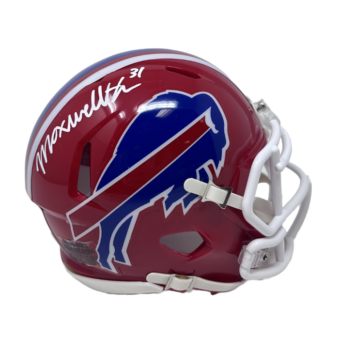Maxwell Hairston Signed Buffalo Bills Red Throwback Speed Mini Helmet