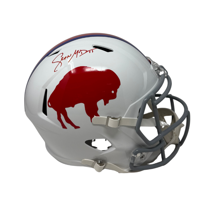 Sean McDermott Signed Buffalo Bills Full Size Standing Buffalo Speed Replica Helmet