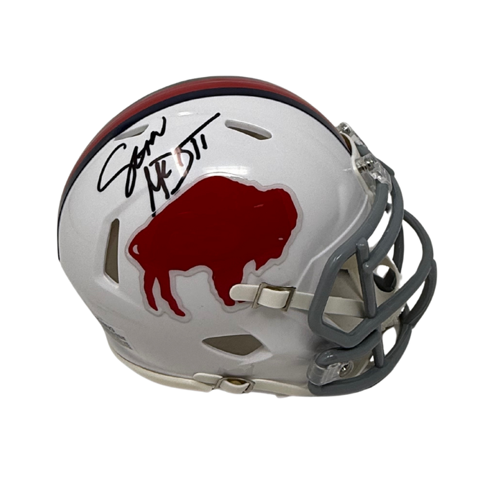 Sean McDermott Signed Buffalo Bills Standing Buffalo Speed Mini Helmet