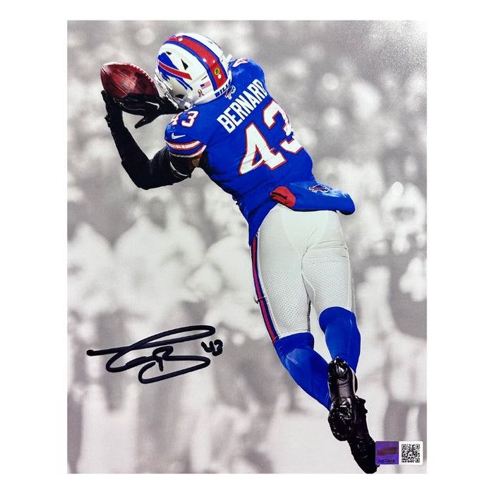 Terrel Bernard Signed Interception Spotlight Photo
