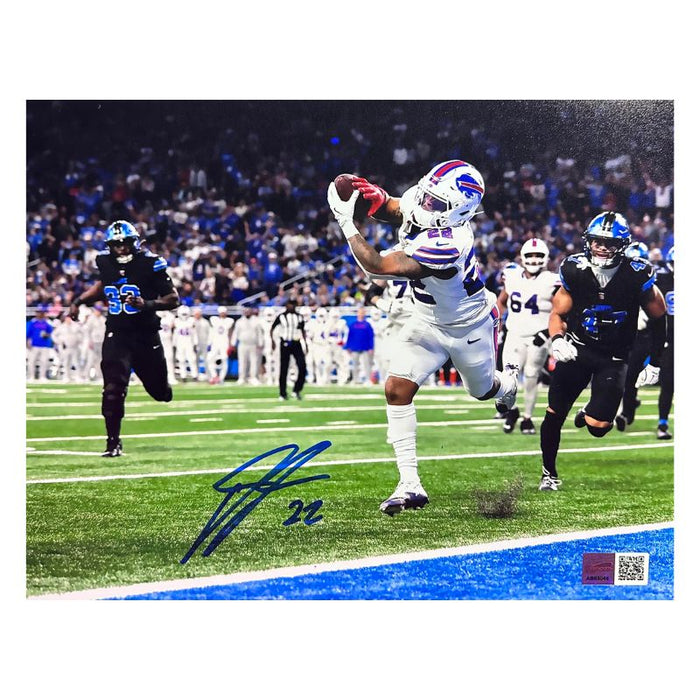 Ray Davis Signed Touchdown Catch vs Lions 8x10 Photo