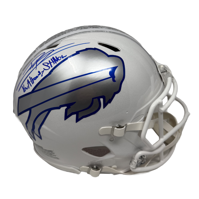 Dion Dawkins Signed Buffalo Bills Full Size Rivalries Speed Authentic Helmet with "You Already Shnow"